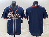Men's Detroit Tigers Blank Navy Cool Base Stitched Baseball Jersey,baseball caps,new era cap wholesale,wholesale hats